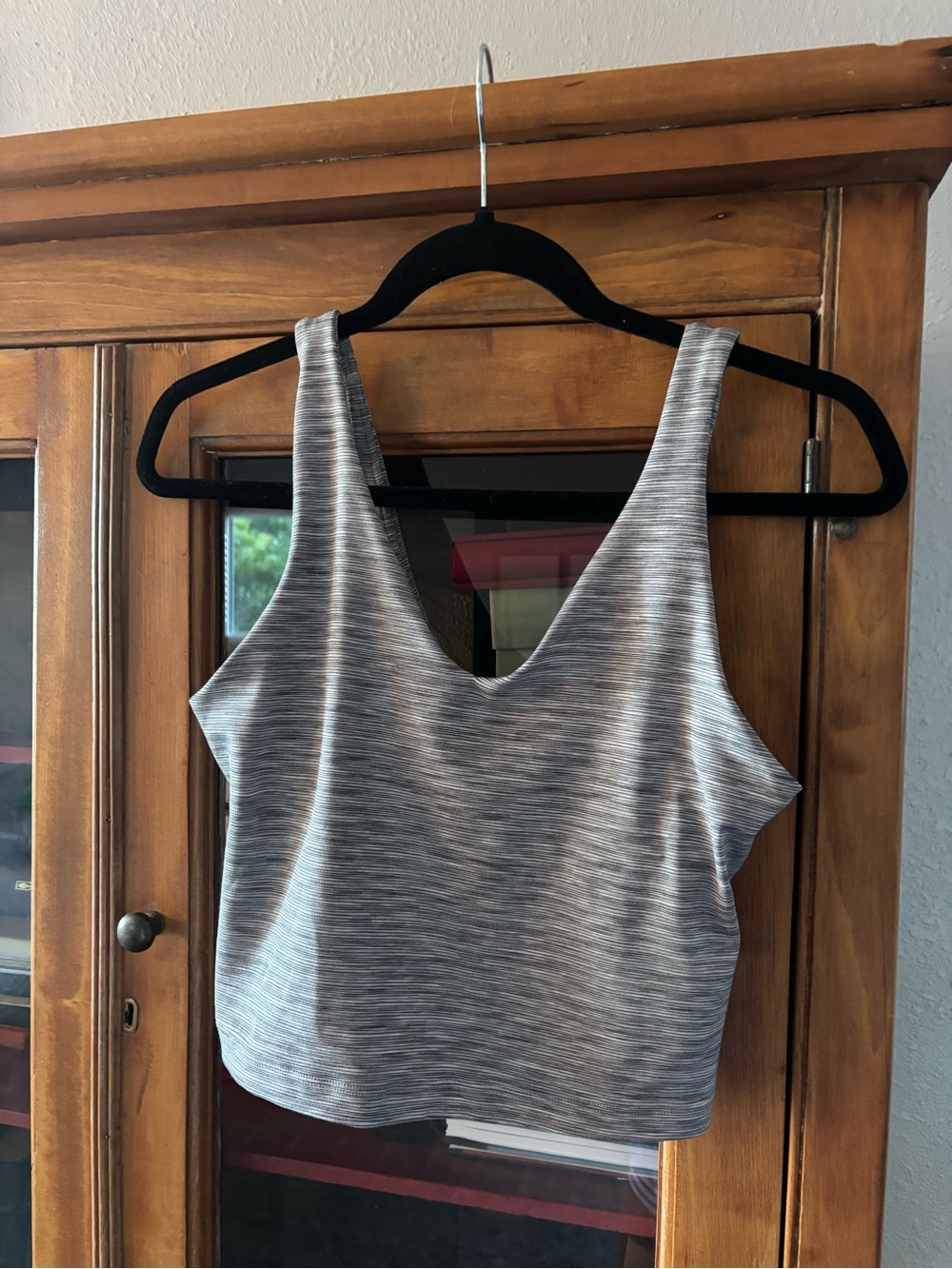 Athleta Gray Space-Dye Scoop Tank